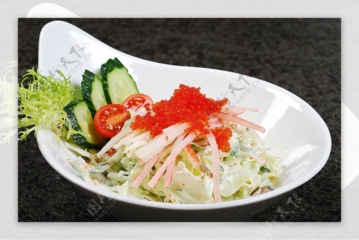 豫菜日式蟹子沙拉图片