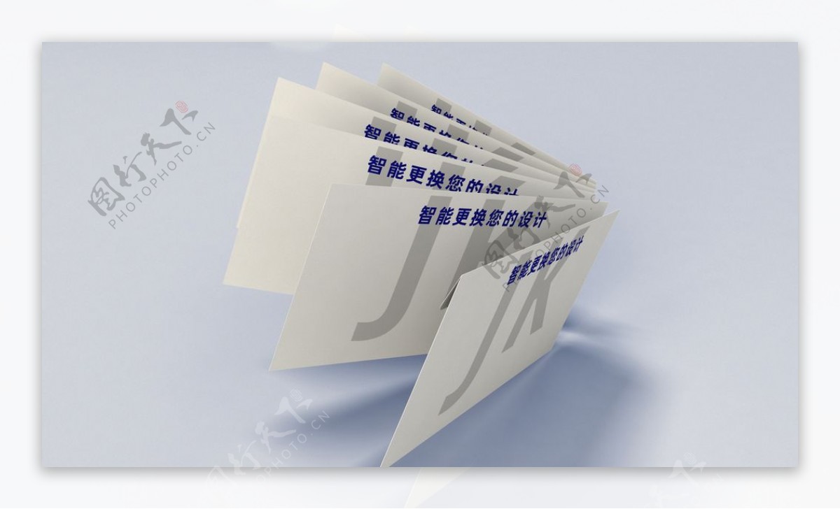 卡片信封贴图样机PSD模板图片