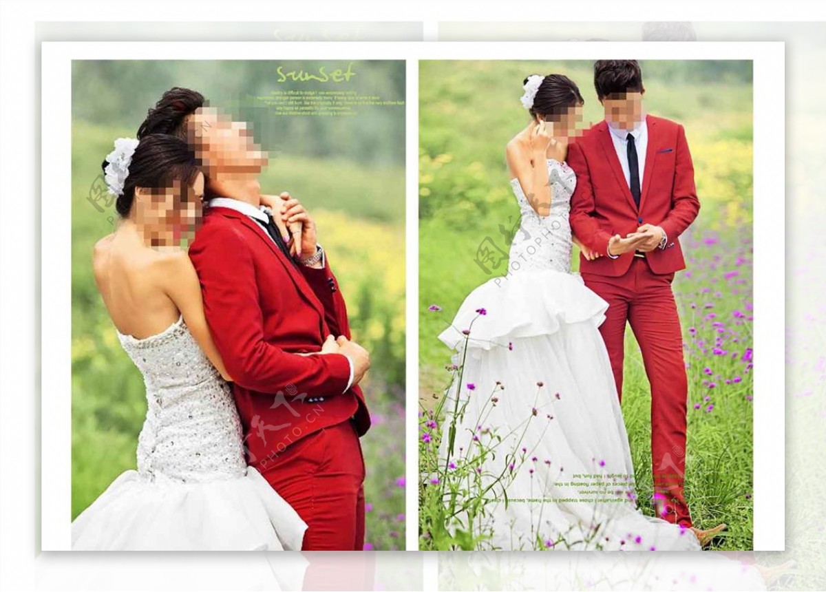 韩国风影楼婚相册模板之春色图片