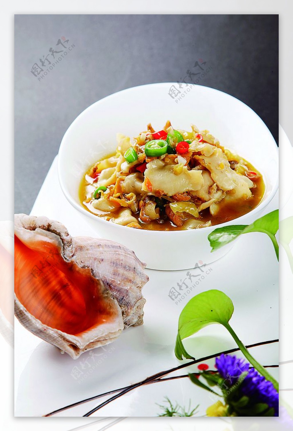 浙菜酸汤捞海螺图片