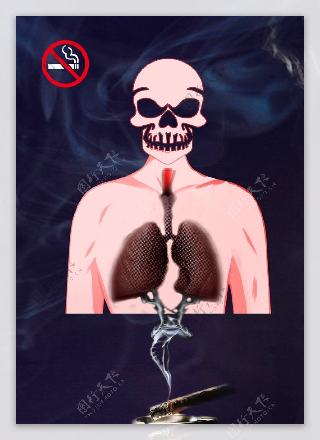 禁止吸烟禁烟海报严禁吸烟图片
