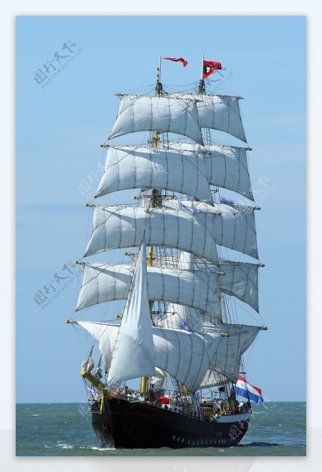 帆船复古航海传统背景素材图片