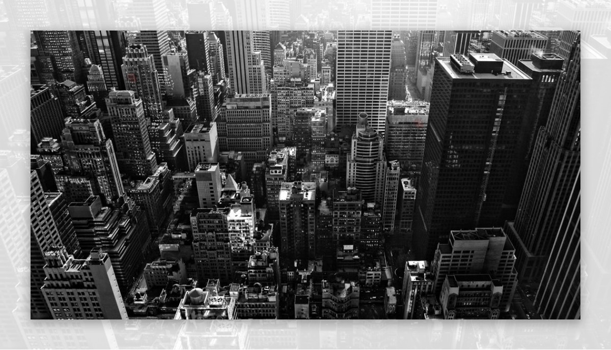 韩派黑白的城市景观图片