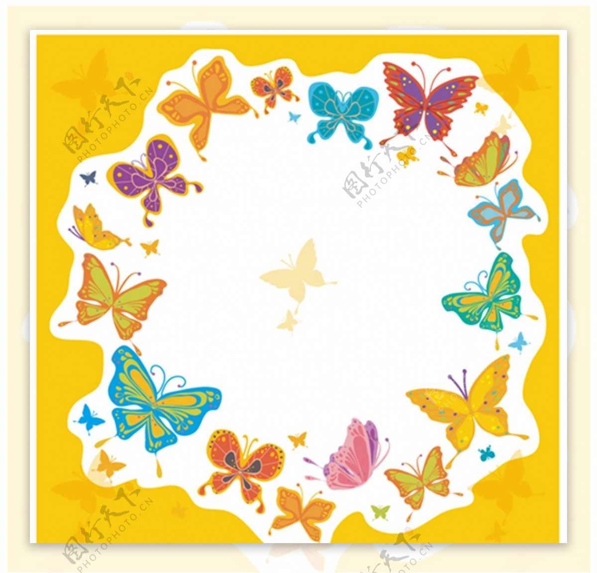 蝴蝶元素边框图片
