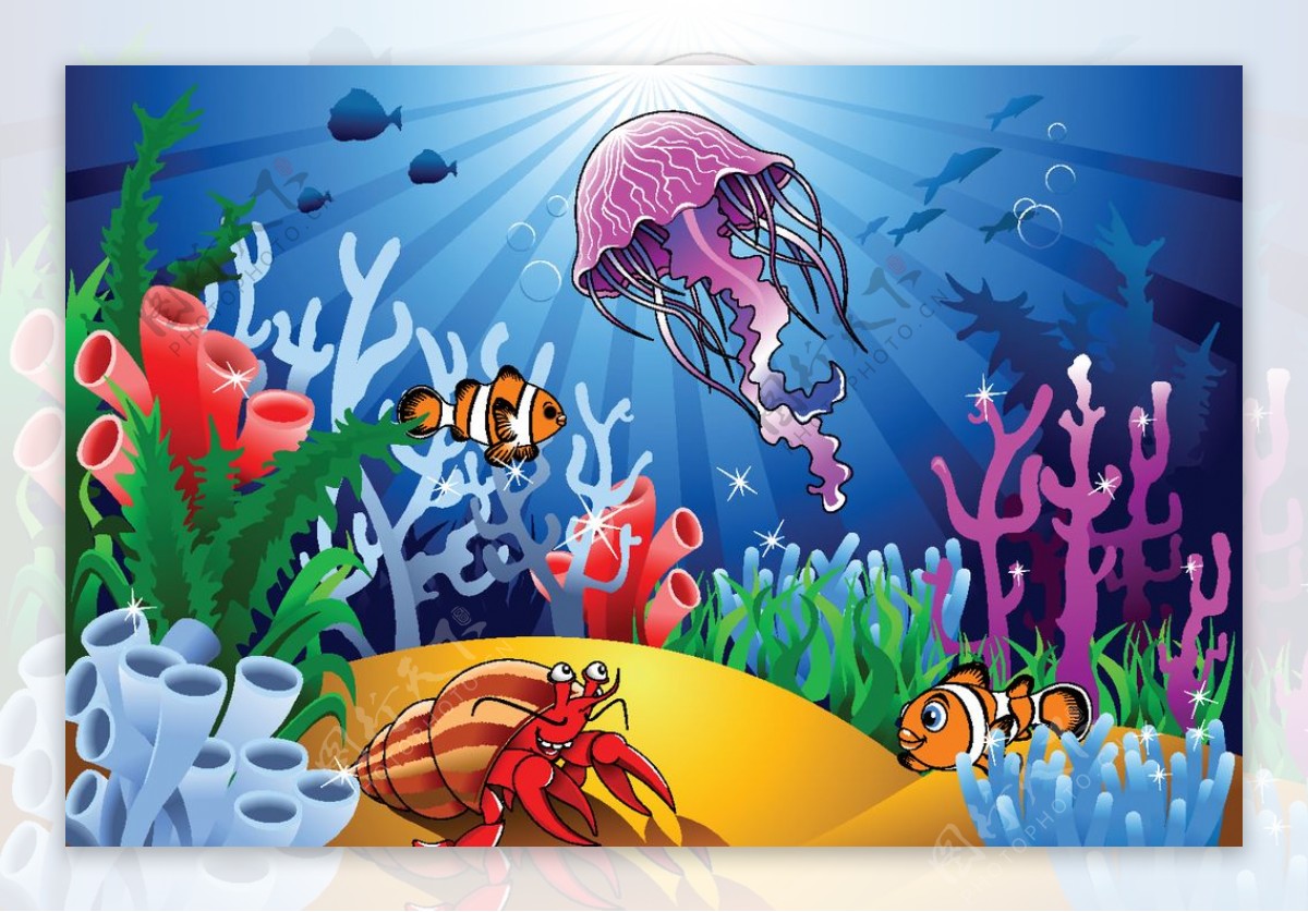 海底乐园生物水底乐园水草图片