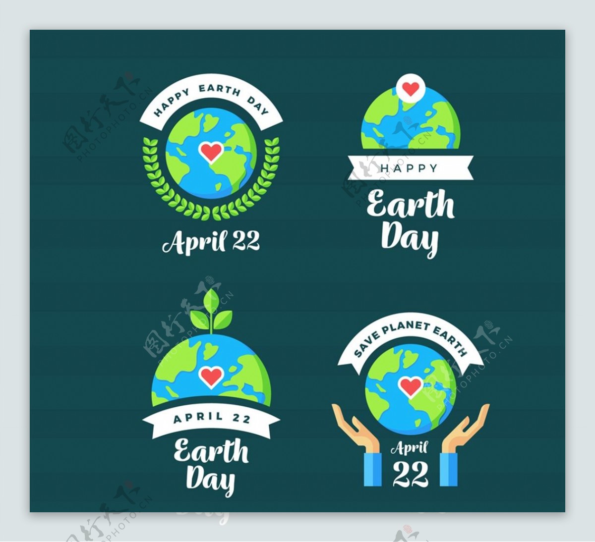 世界地球日标签图片