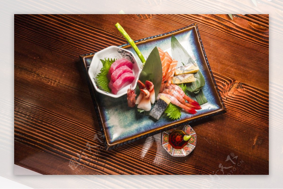 美食日本料理文化上级刺身拼盘图片