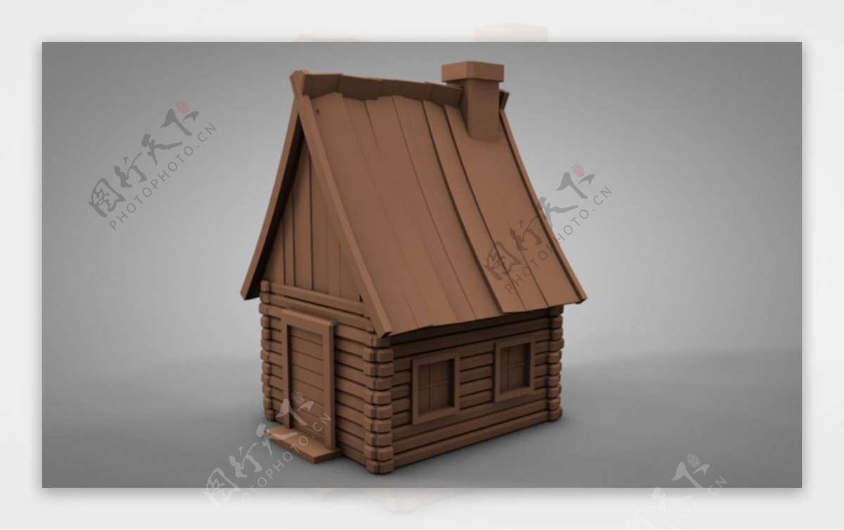 C4D模型小木屋图片