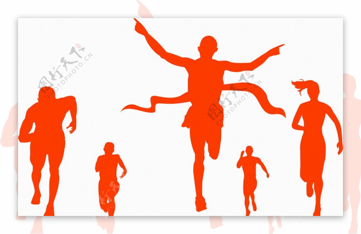 人物奔跑元素运动图片