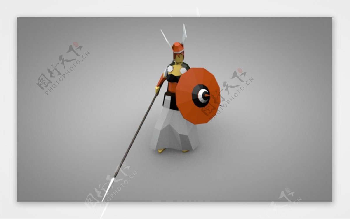 C4D模型古代骑士图片