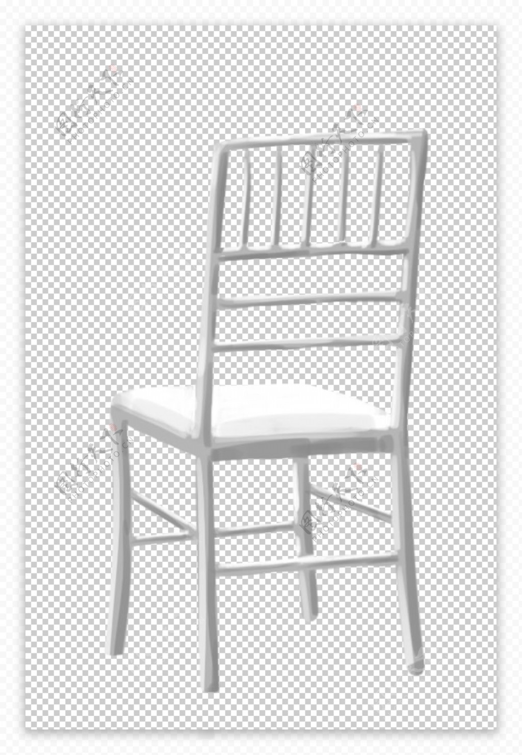 白色竹节椅图片