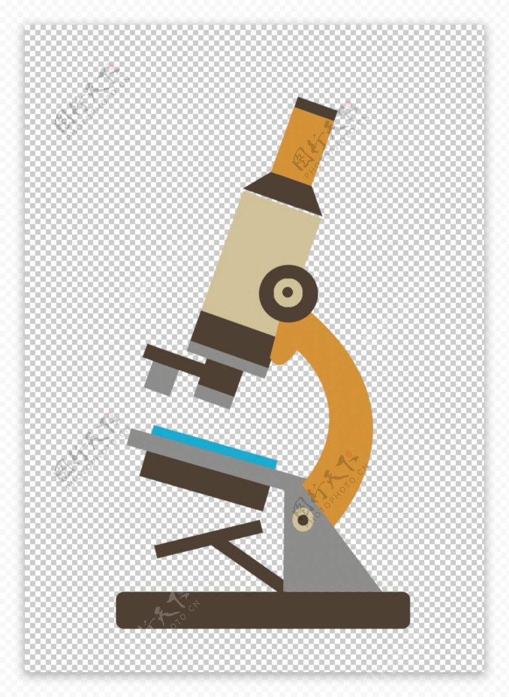 显微镜科学化学实验器材PNG图片
