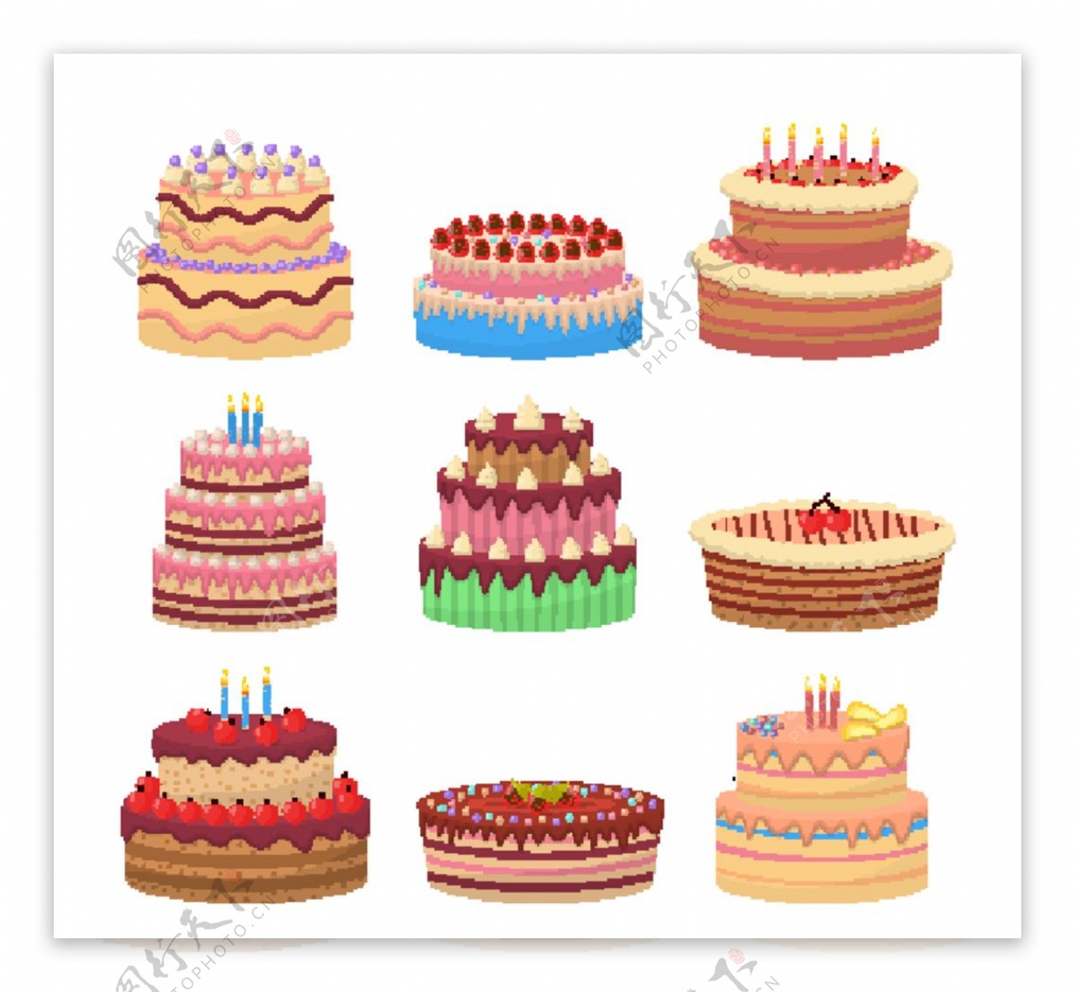 生日蛋糕元素图片