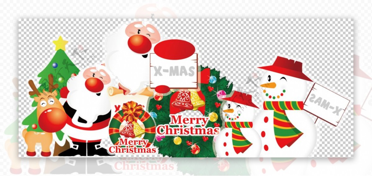 圣诞节系列元素创意设计装饰图片