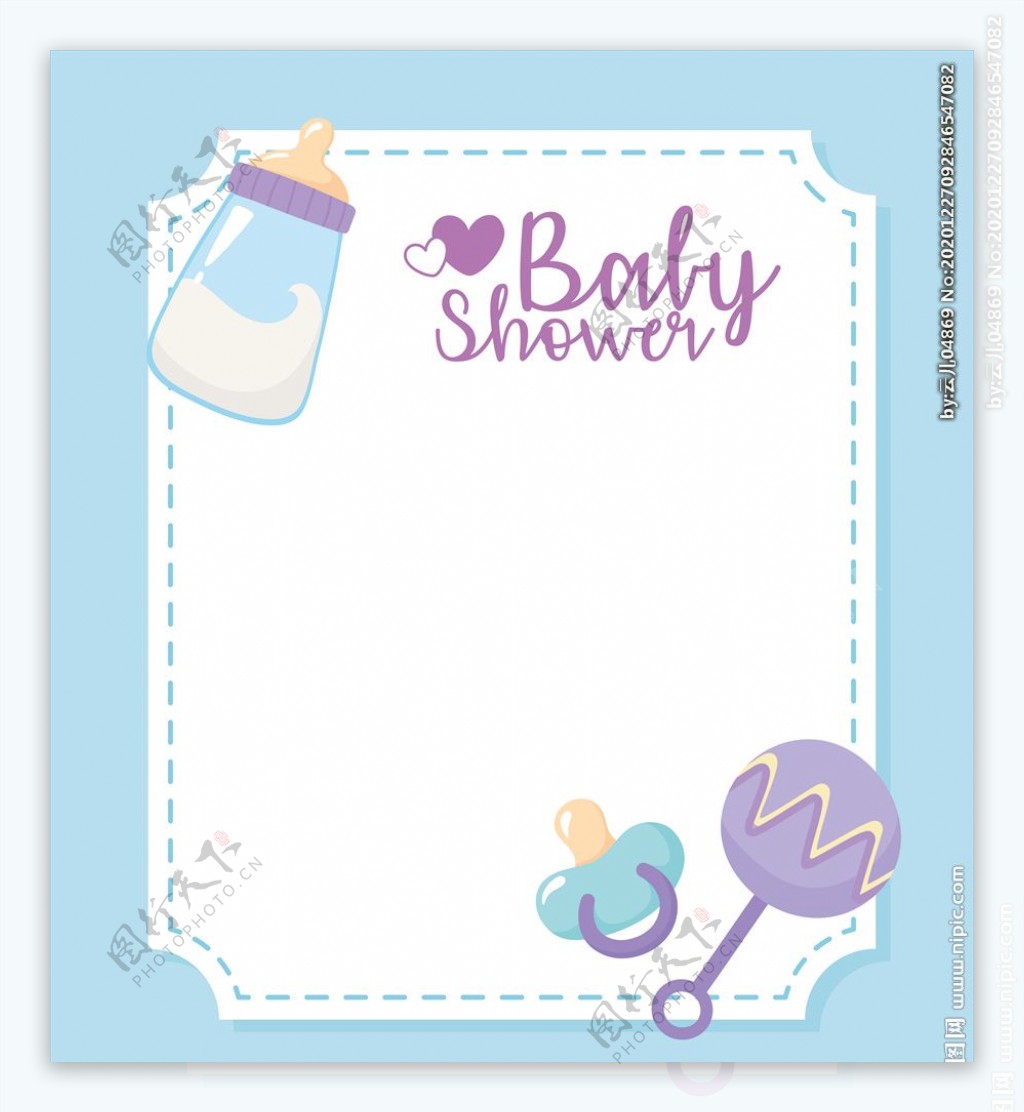 婴儿洗礼卡片图片